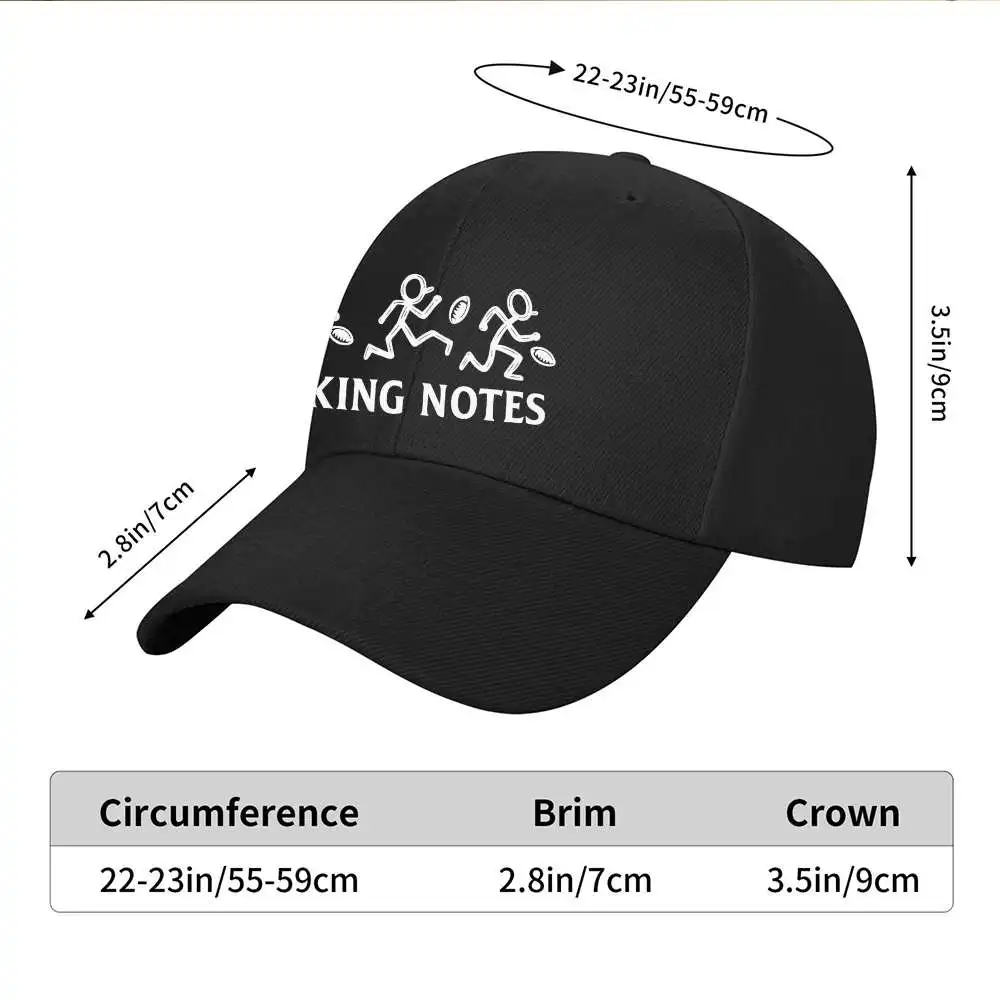 Running Figures Taking Notes Baseball Cap Dynamic Graphic Print Unisex Outdoor Sports Hat