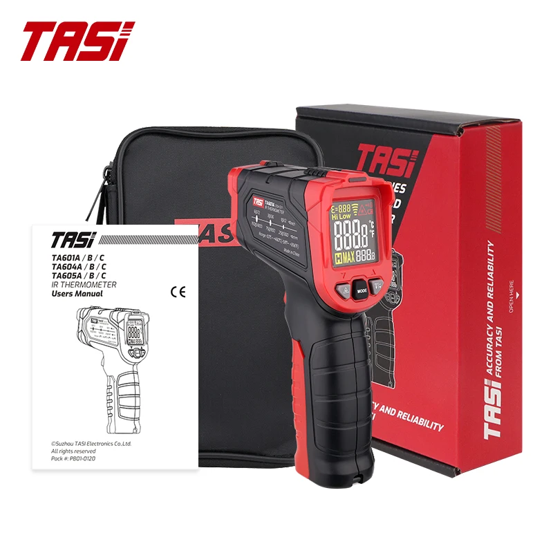 TASI TA601A TA601B TA601C Infrared Thermometer Laser IR Temperature Gun Non Contact Digital Pyrometer Industrial Measuring Tool