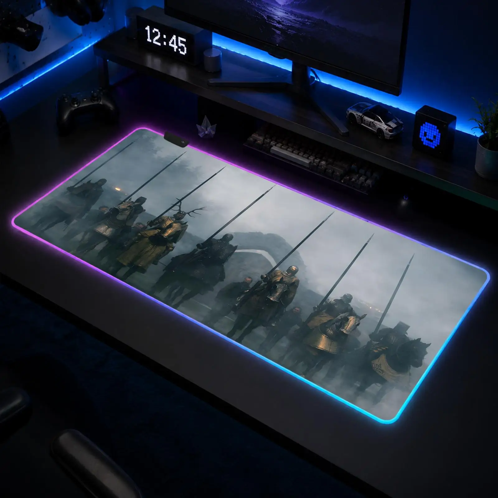 A KNIGHT OF THE SEVEN KINGDOMS Mouse Pad Gaming Anime Mouse Pad XXL RGB Desk Mats LED Table Pads Backlit Rubber Desktop