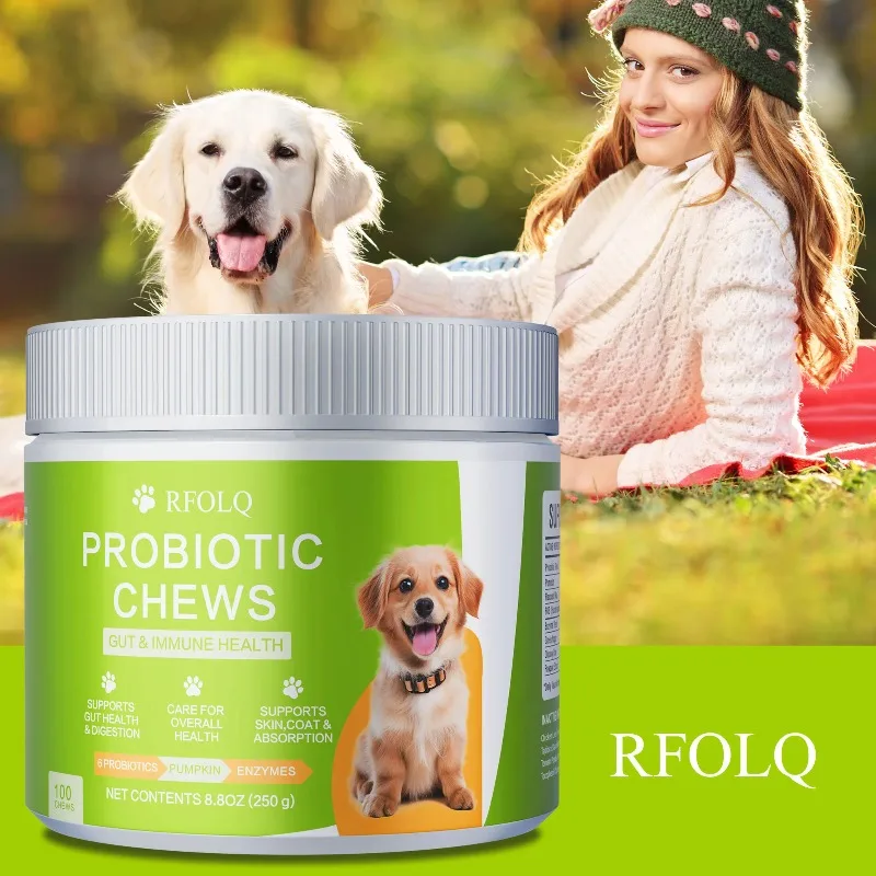 Probiótico para perros: suplemento nutricional, reduce la diarrea y el gas, mejora la salud intestinal, mejora la inmunidad, reduce la picazón de la piel