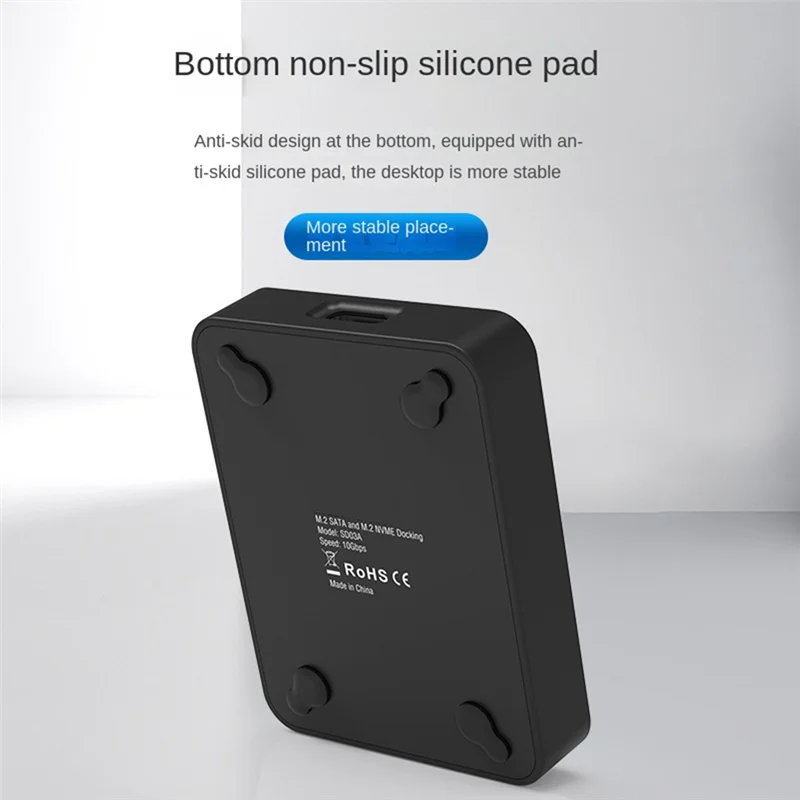 AEE7-База жесткого диска NVME/SATA с двумя протоколами 10G, скорость записи онлайн, SSD, внешняя портативная база жесткого диска типа C
