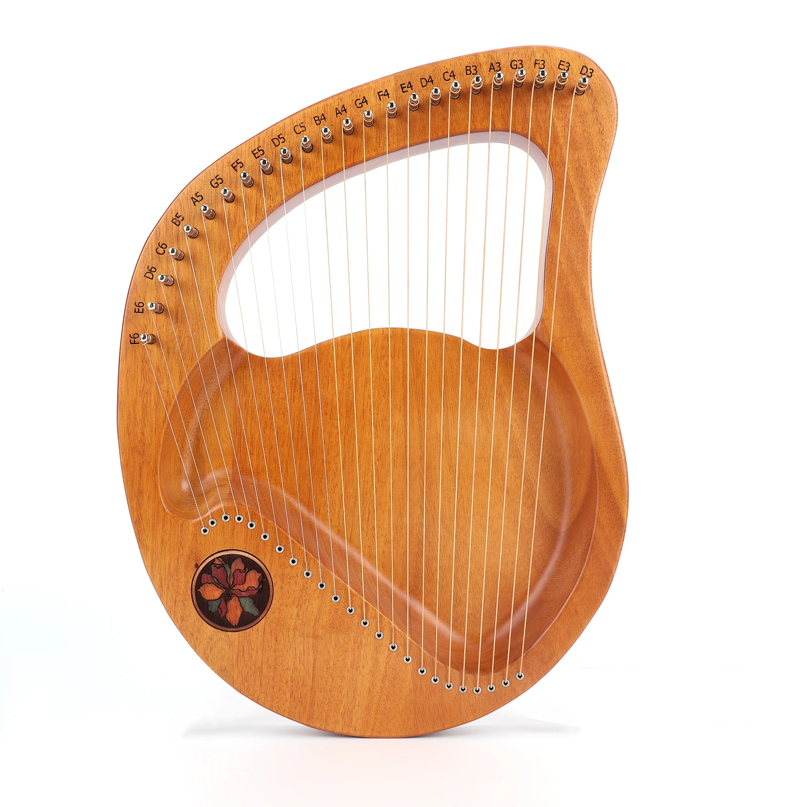 

Портативная арфа из массива красного дерева с настроечным ключом, деревянная лира-арфа, запасной комплект струн, подходит для начинающих и любителей музыки.