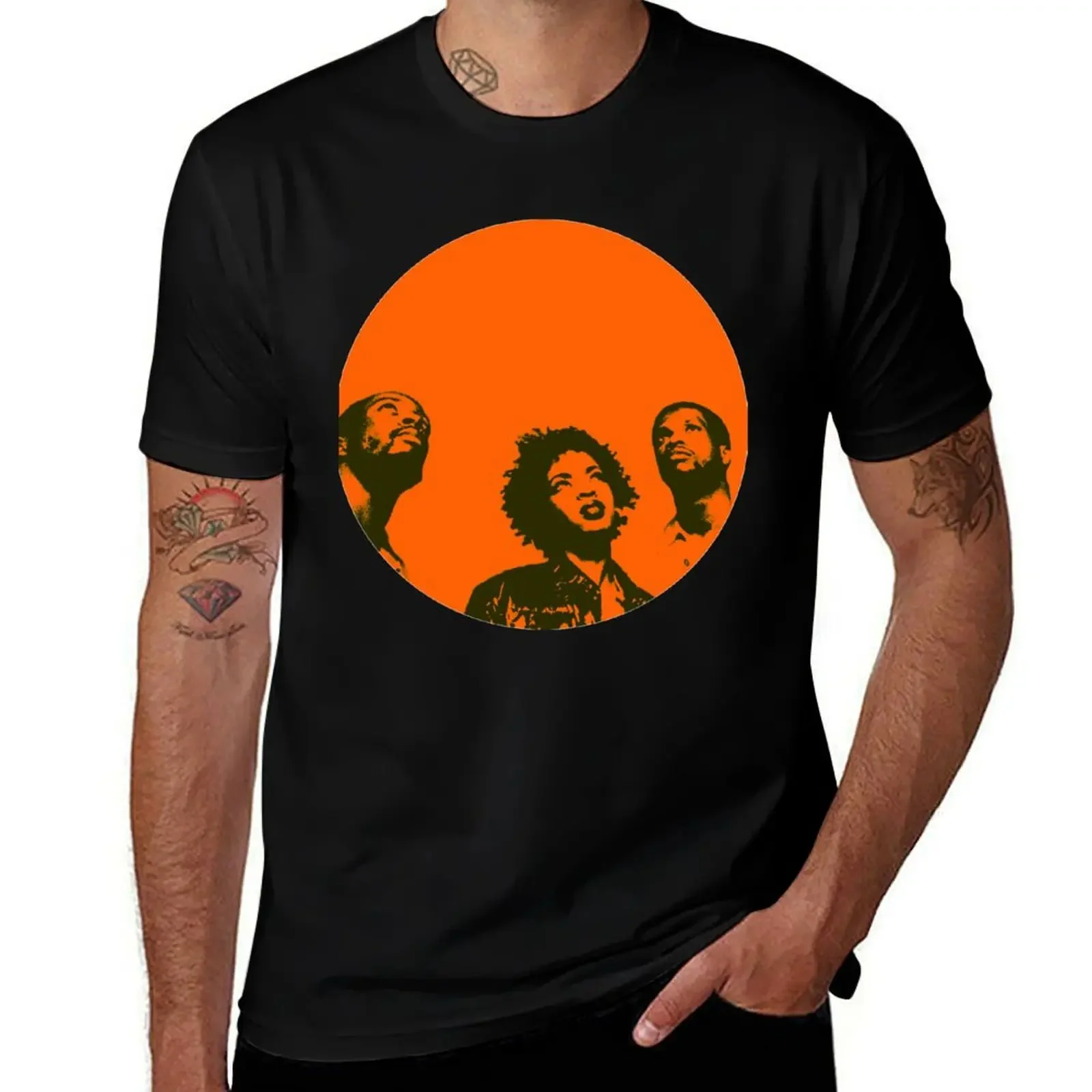 Fugees Minimal Sticker T-Shirt graphics vintage graphic tee fitted t shirts for men