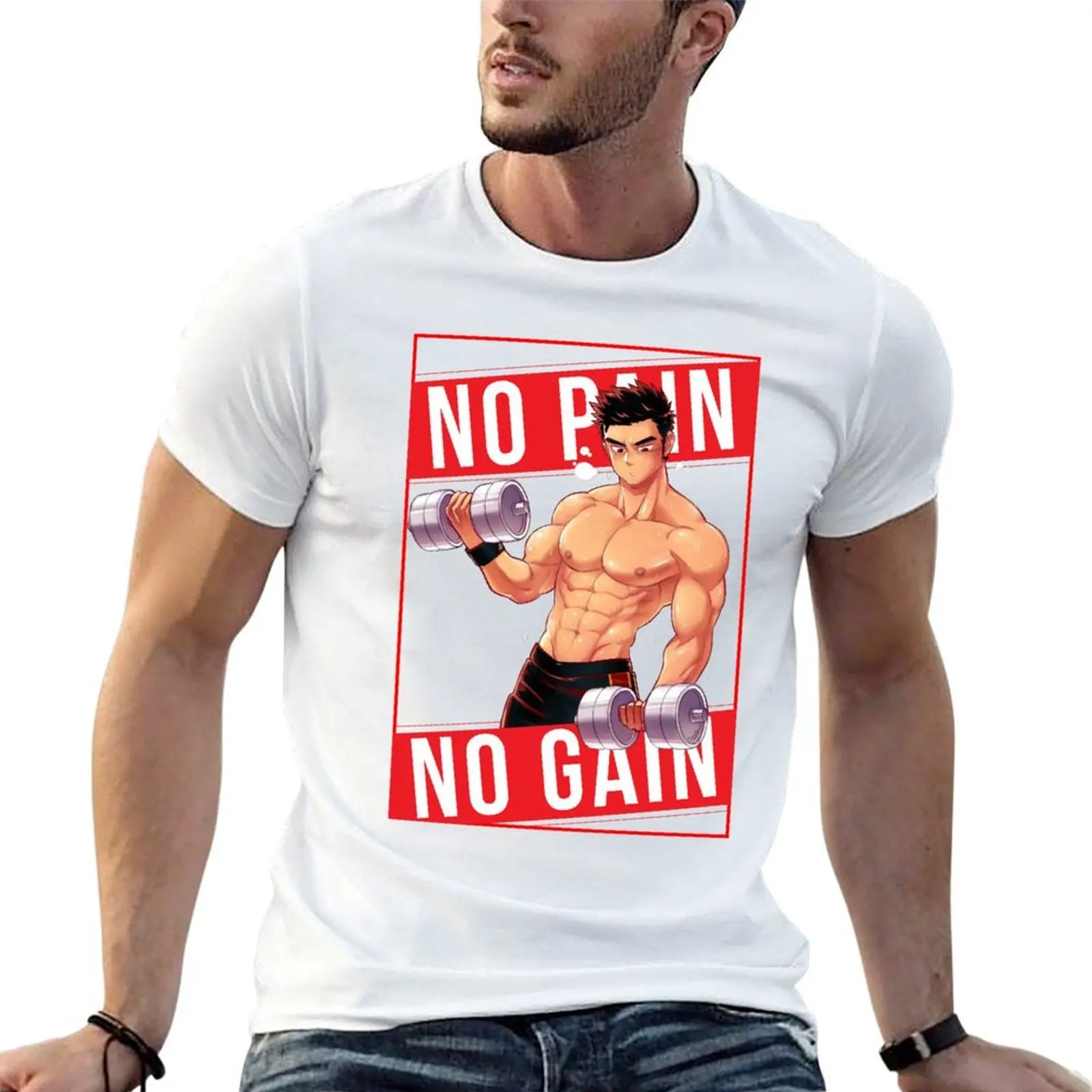 

No Pain No Gain T-Shirt t shirts for man graphic funny t shirt man casual T-Shirt