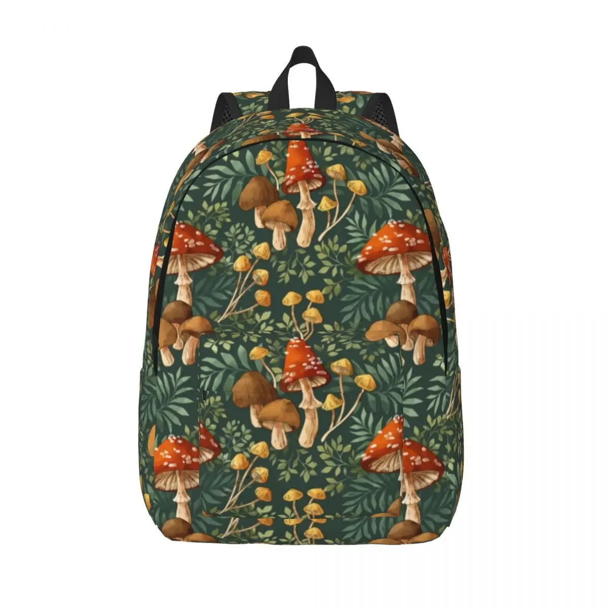 

Woodland Psychedelic Mushroom Spray Backpack Elementary High College School Student Fantasy Bookbag Teens Canvas Daypack