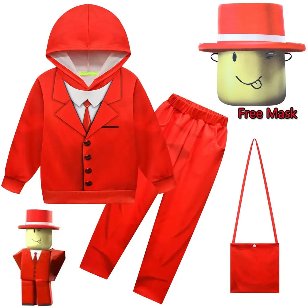 Pocket Devs VR Cosplay Costume Red Suit Set Devs-ROB Game Roleplay Outfit for Boys Girls Halloween Party Cosplay Ready To Ship