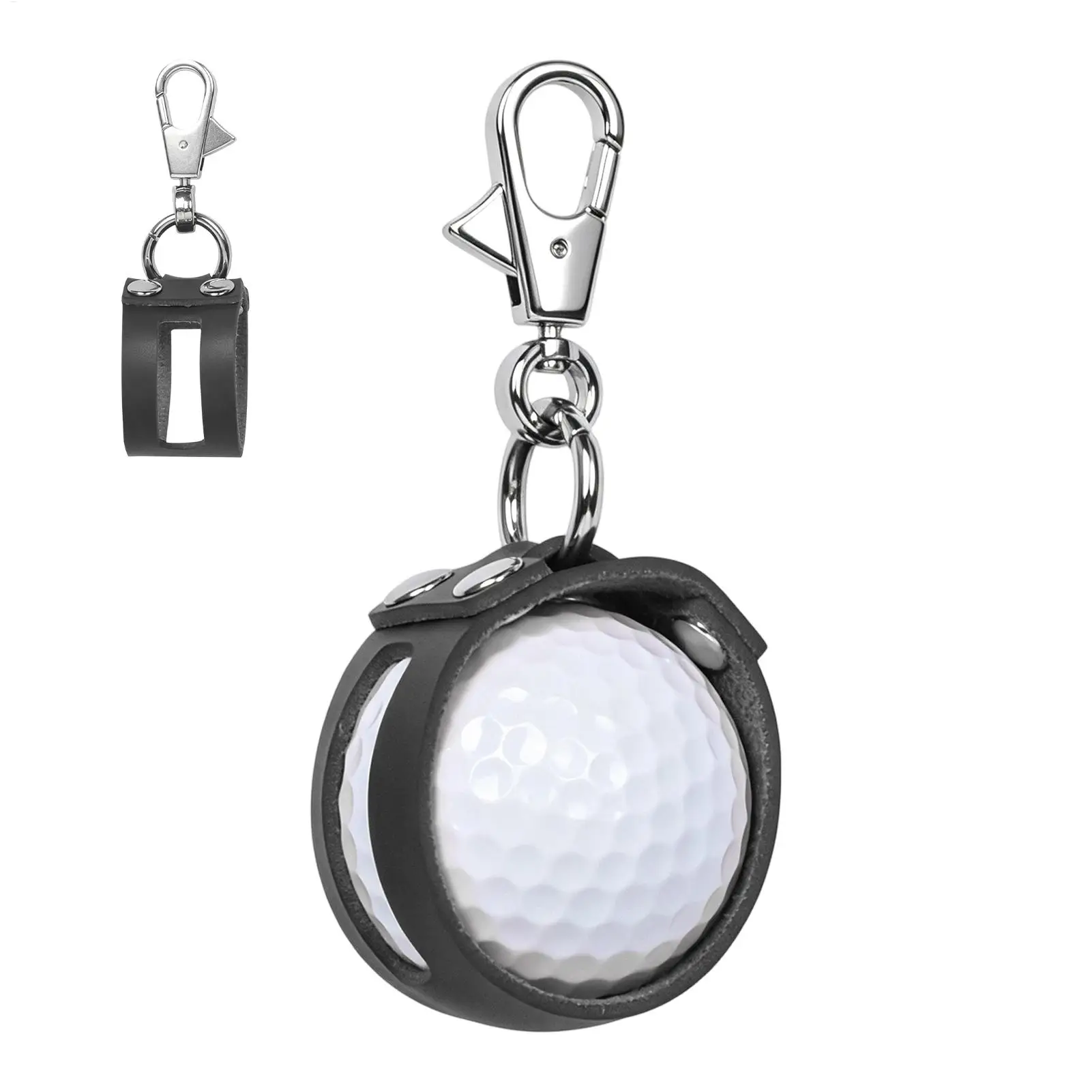 Golf Ball Sleeve Universal Protective Anti-Scratch PU Leather Golf Ball Pocket Waist Belt Clip For Course Outdoors Clubhouse
