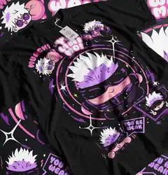 Gojo Satoru Jujutsu Kaisen T-Shirt Mahito Anime Funny Gift Shirt All Size 100 Cotton