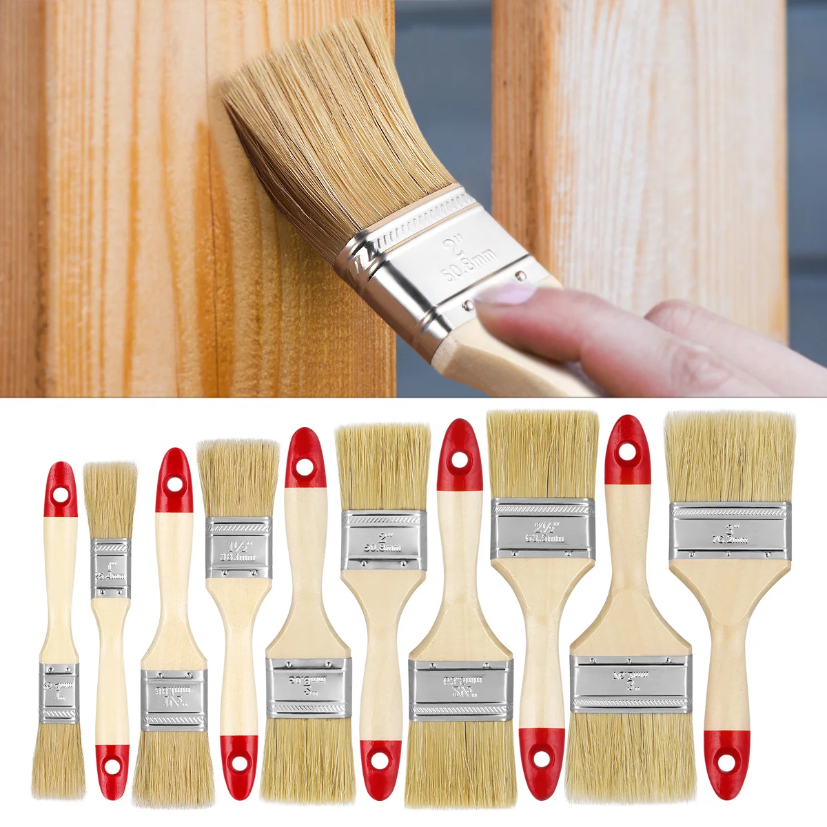

Fence Paint Brushes Small for Stain Painting Fences Flat Paintbrushes Walls Wood
