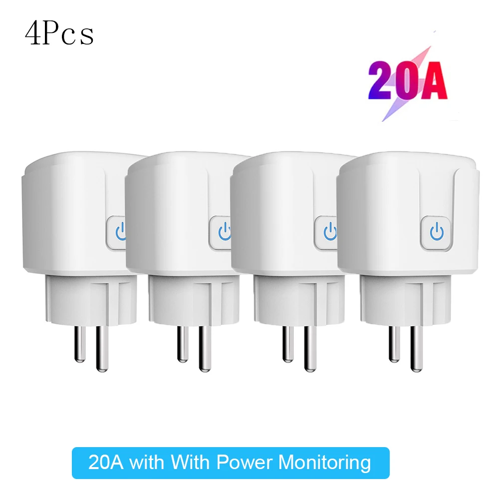 tuya Smart Plug Zigbee EU 16A/20A Smart Socket With Power Monitor Timing Voice Control Works Whit Alexa Google Home Alice Tuya