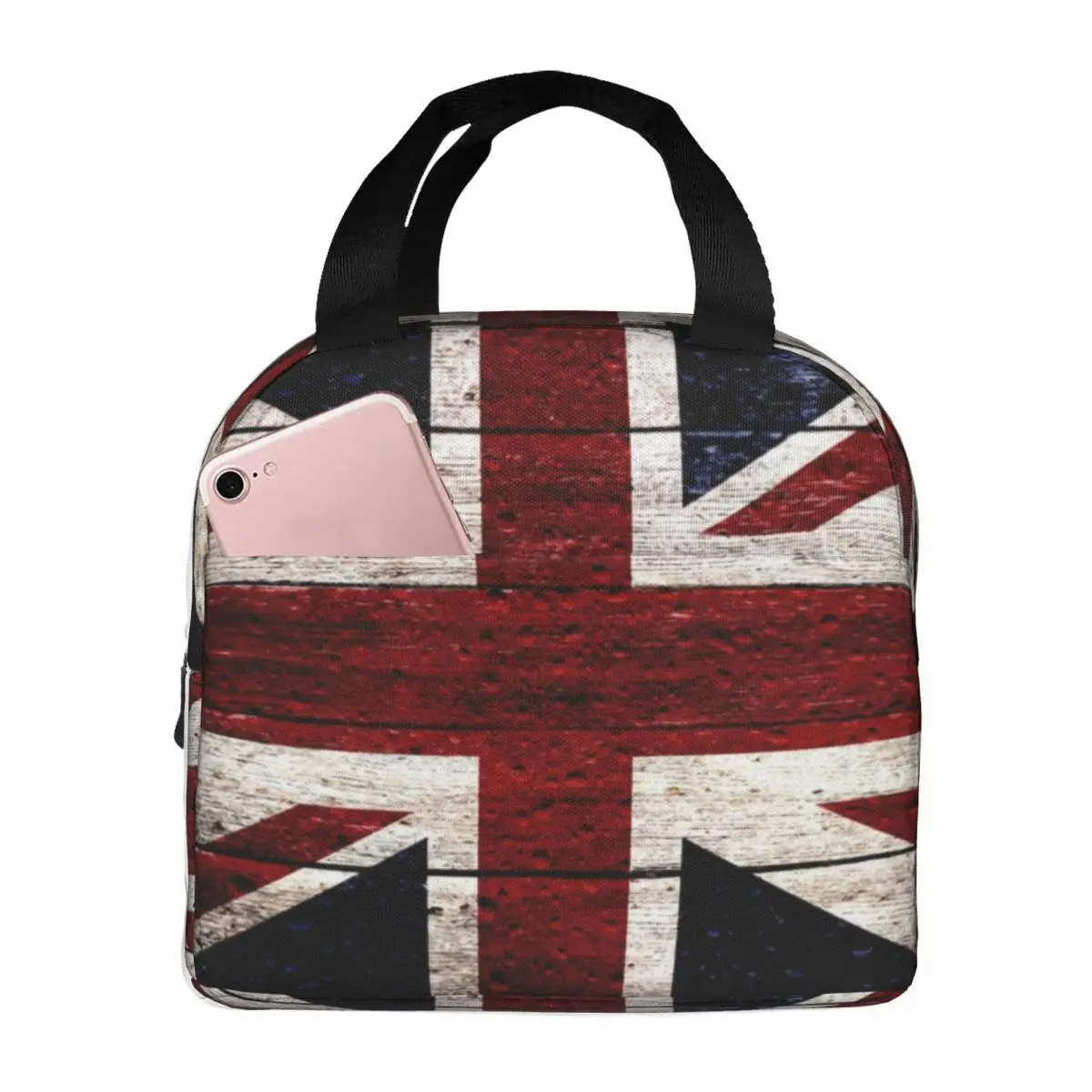 Union Flag Insulated Lunch Bag for Outdoor Picnic United Kingdom Country Portable Thermal Cooler Lunch Box