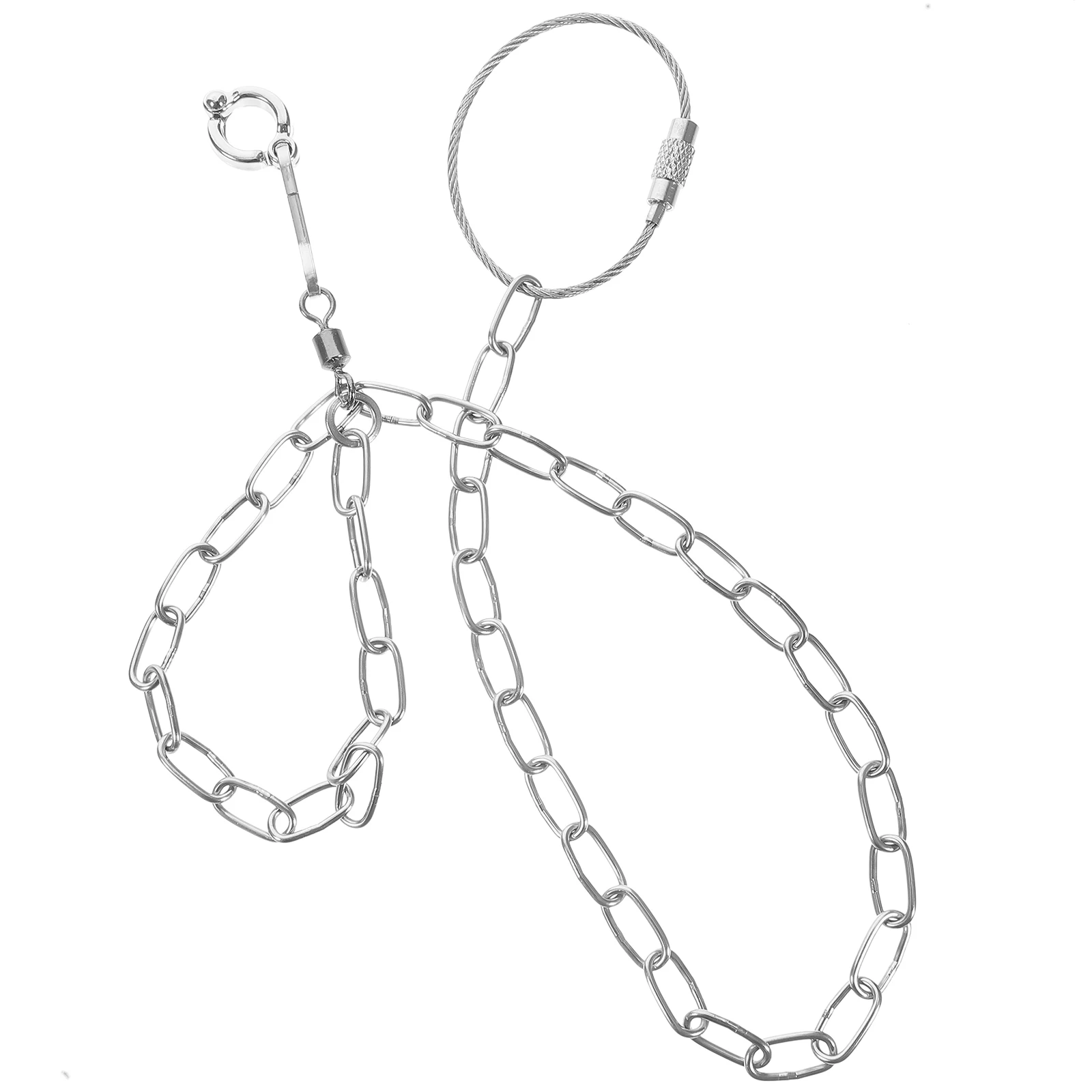 

Stainless Steel Bird Chain Parrot Leash Wear Resistant Lightweight Swivel Buckle Metal Flying Rope for Parakeet