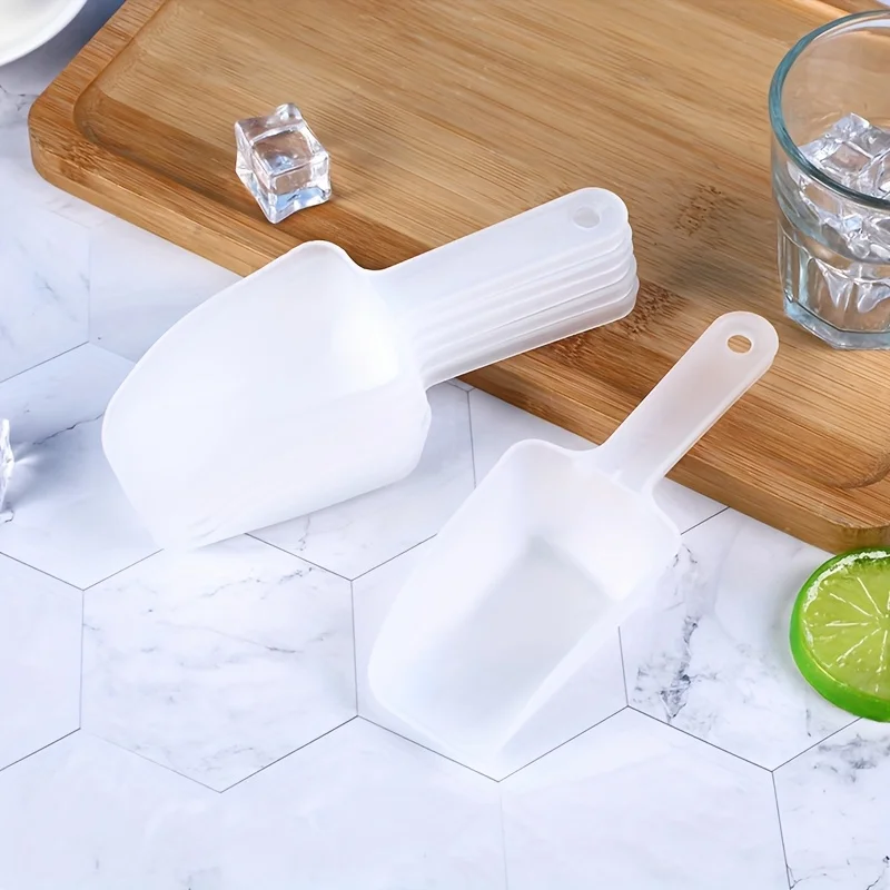 3pcs Mini Multifunctional Ice Cream Scoop Flour Spoon Measuring Set, Durable PP Plastic Kitchen Utensil Tool