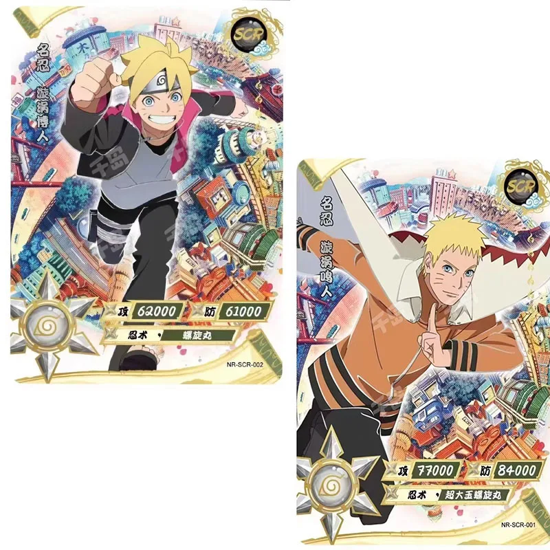 Kayou-tarjeta de colección de personajes de Anime, Naruto SCR 01 ~ 02, Uzumaki, Uzumaki, Boruto, juguetes de regalo de cumpleaños y Navidad