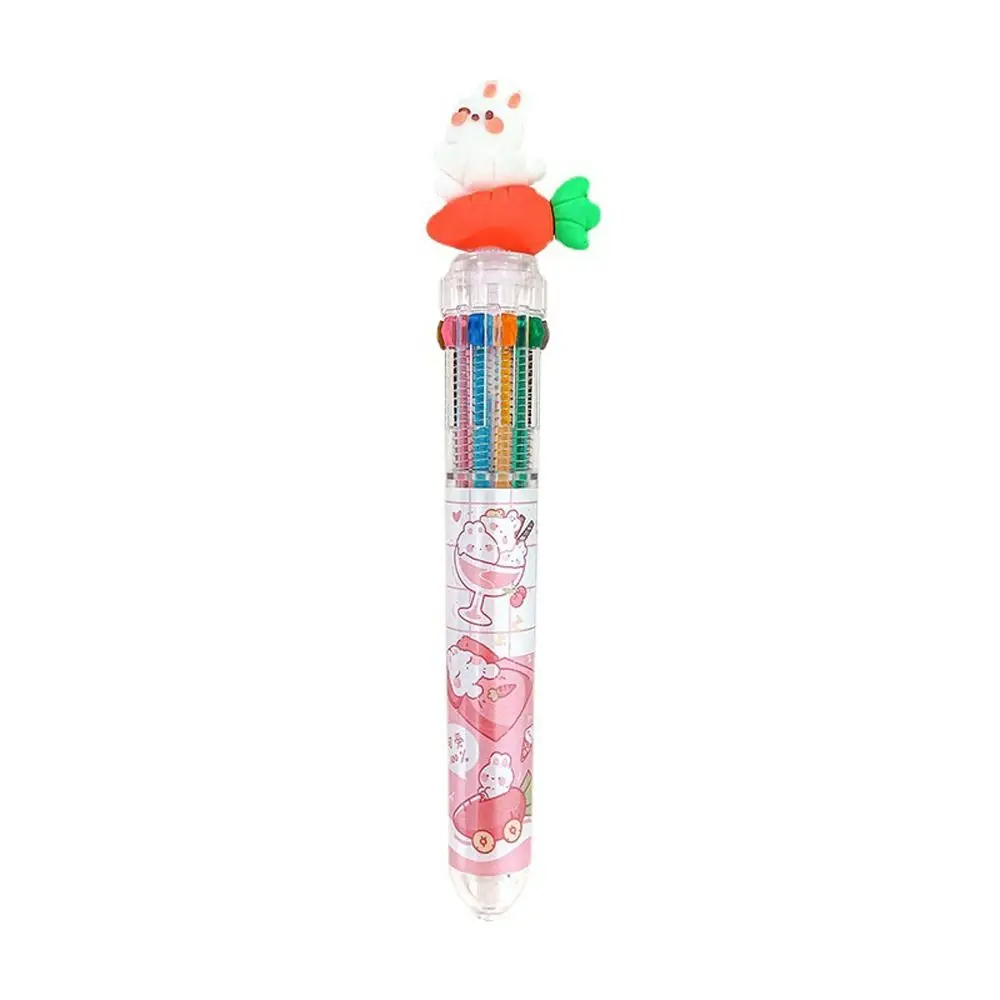 Supplies Cute Cow Dinosaur Pink Peach 10 Colors Available Press-type Pen Ballpoint Pen Writing Supplies Students Stationary