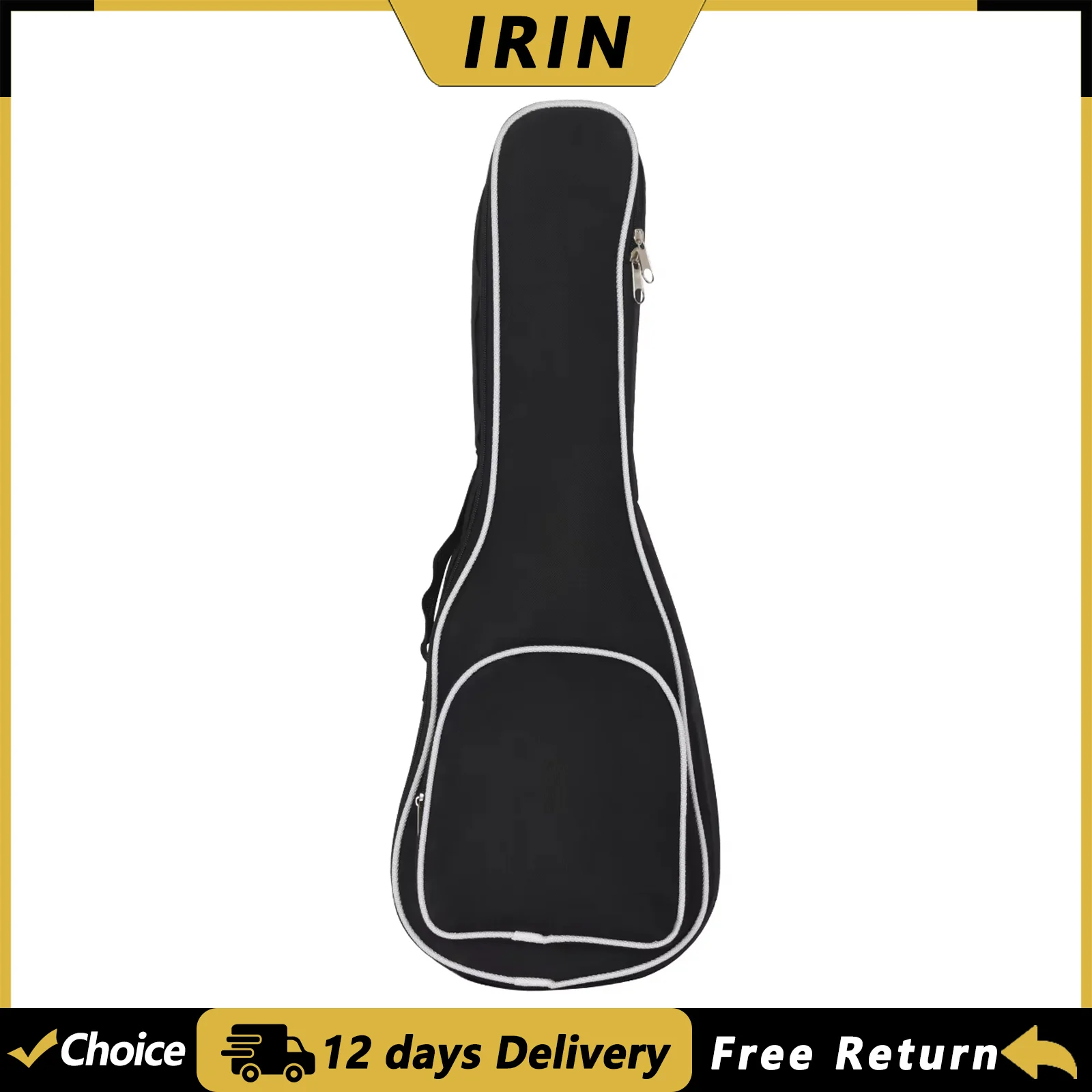 IRIN Universal 23 Zoll Ukulele-Tasche, Mini-Gitarrentasche, Oxford-Stoff, wasserdichte Gitarrentasche mit Vordertasche, Gitarrenzubehör
