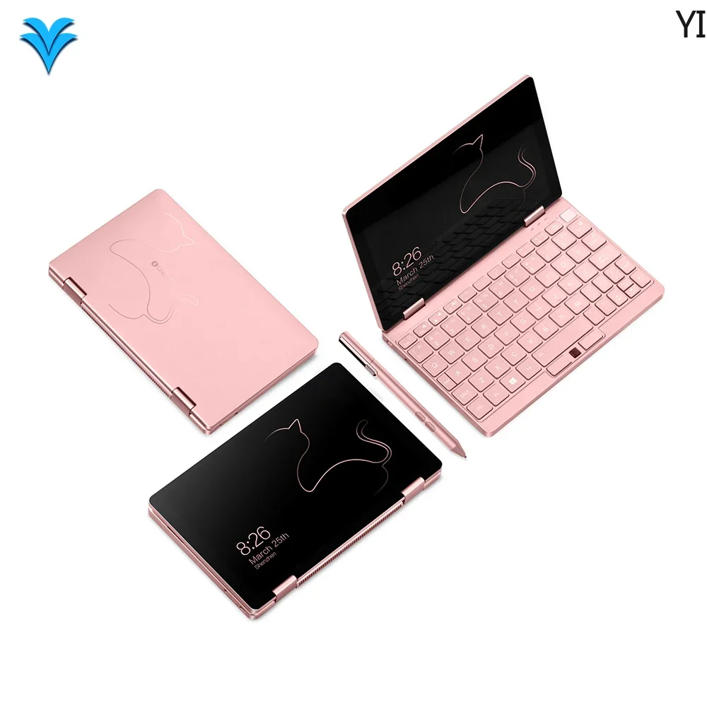 Wholesale 8.4 Inch Laptop Fingerprint Win 10 Economical Female Laptop Portable Cheap Laptop Wifi BT4.0 Computer For Business