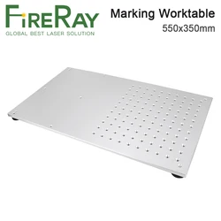 Fireray-mesa de trabajo de Metal de 550x350mm, tamaño Satandard de mesa elevadora para bricolaje, piezas de máquina de marcado láser de fibra 1064nm