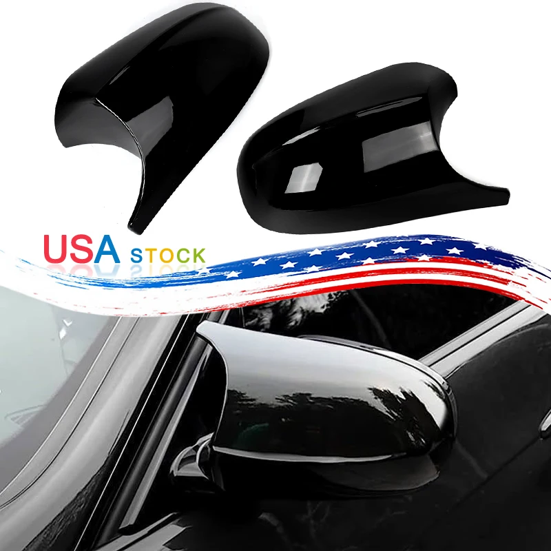 

Glossy Black Side Mirror Covers Compatible with BMW E87 E81 E82 E88 E90 E91 E92 E93 LCI 2009-2013 M Style Rearview Mirror Shell