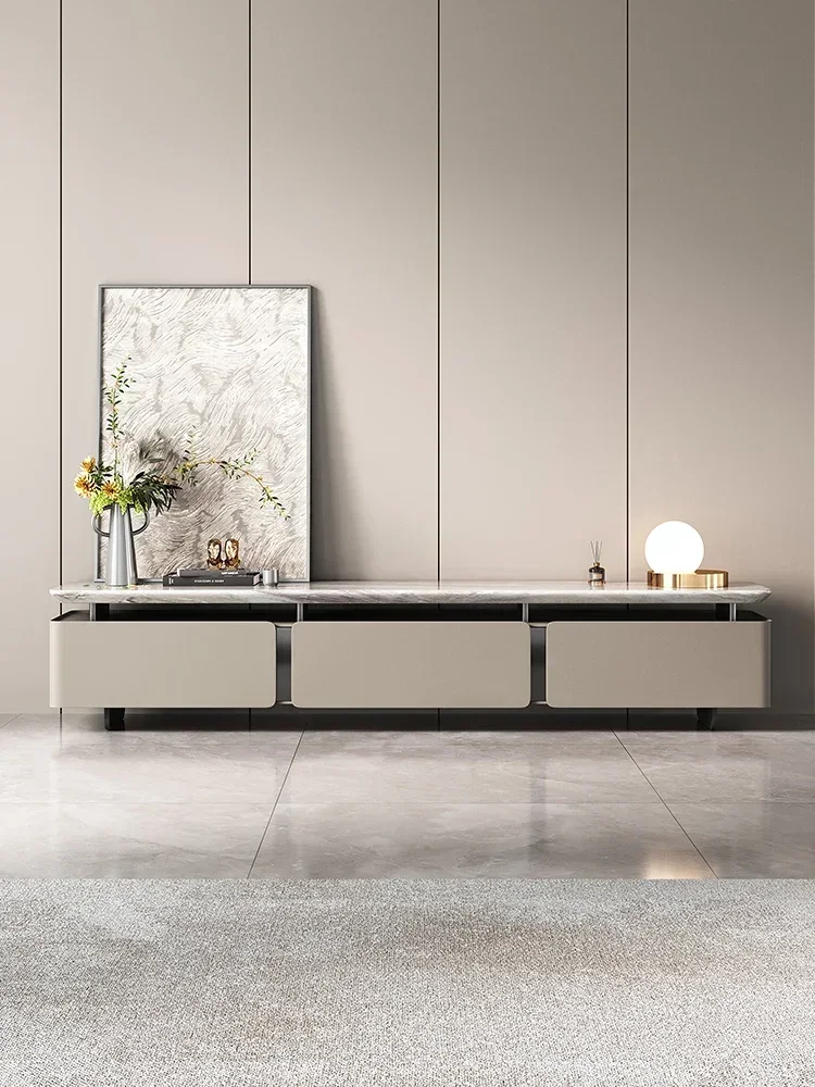 Affordable Long - lasting Light luxury living room minimalist floor to ceiling TV Italian minimalist cabinet Superior