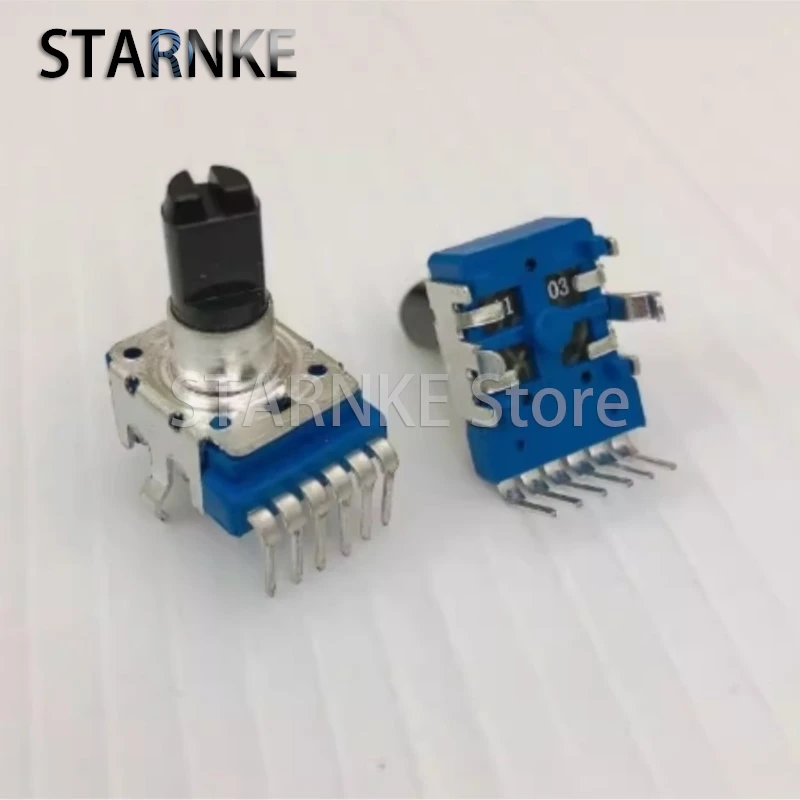 1PCS E1100MK11 323T Computer Speaker Control Volume Adjustment Potentiometer B103 B10K A103 A10K 6Pin D Shaft Length 13MM