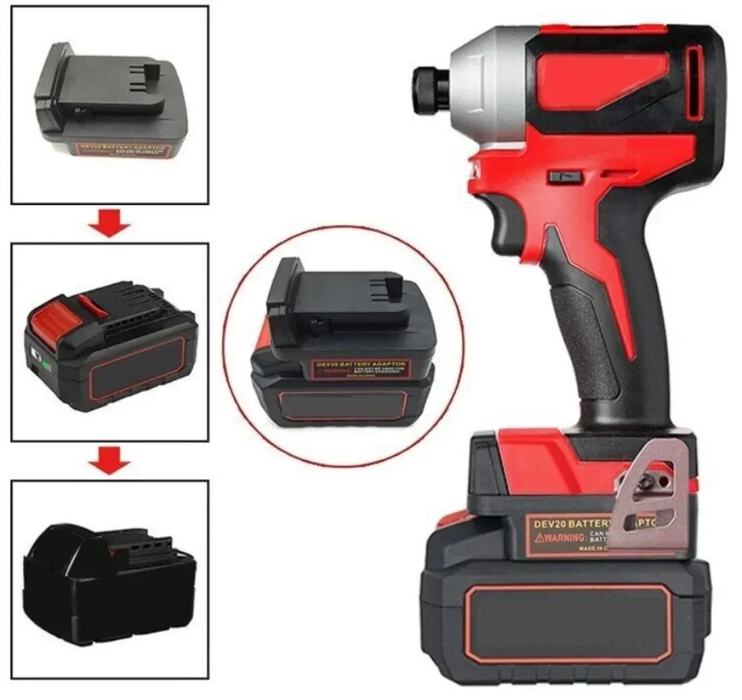 Adapter Converter for Devon 20V Lithium Battery Convert To for Milwaukee for M18 18V Lithium Battery Electric Power tools Drill