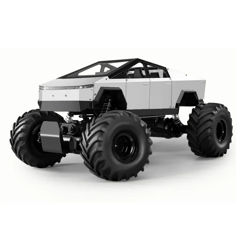 1:8 Cyber Pick up RC Car Alloy Monster Truck 2.4G Remote Control 4WD Off-road New Energy Vehicle With Light Toys Gift For Kids