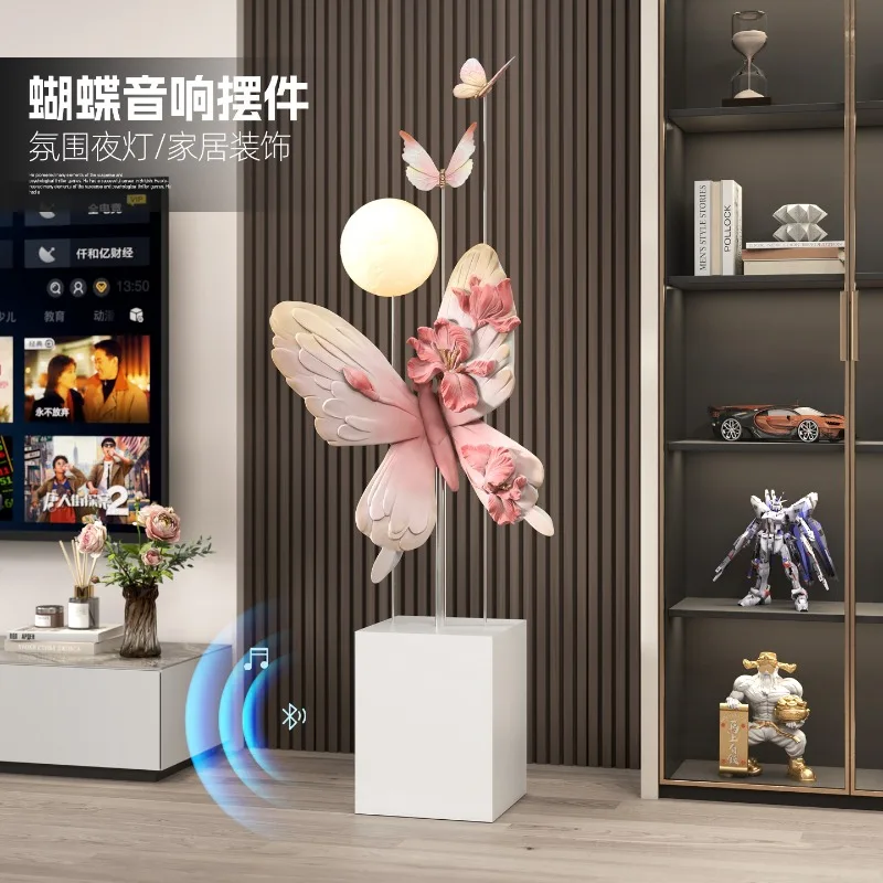 Butterfly Floor Effect Lamp Ornament, Living Room Entryway Decoration, High-End Bedroom Bedside Lamp, Housewarming to New Home
