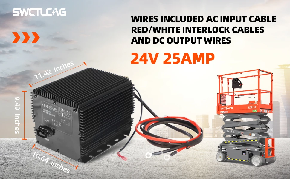 

HB600-24B Battery Charger 24V 19A For Genie Scissor Lifts Replace 161827 0400236 1001133506 66412 96211 105739 128537