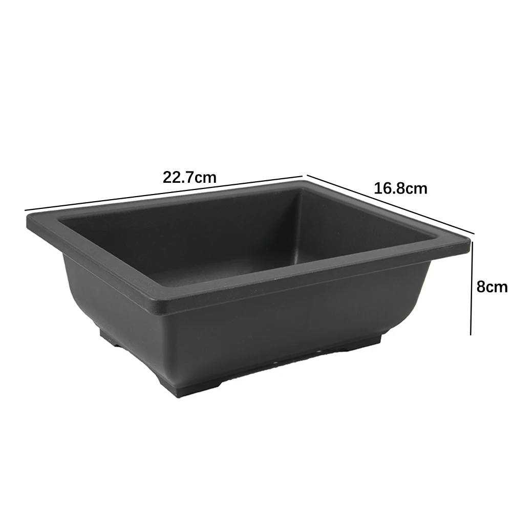 1PC Flower Pot Imitation Plastic Square Pots Flower Bonsai Bowl Nursery Basin Planter Imitation Rectangle Pots for Plants