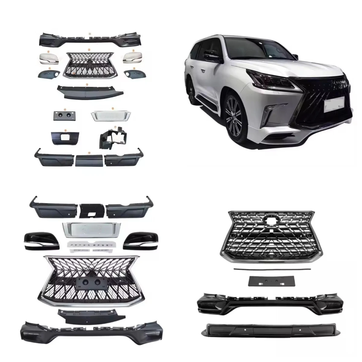 

Stlf 2018 For LX570 Limited Edition Bodykit Set Front & Rear Bumper Upgrade Durable Plastic New Condition Production