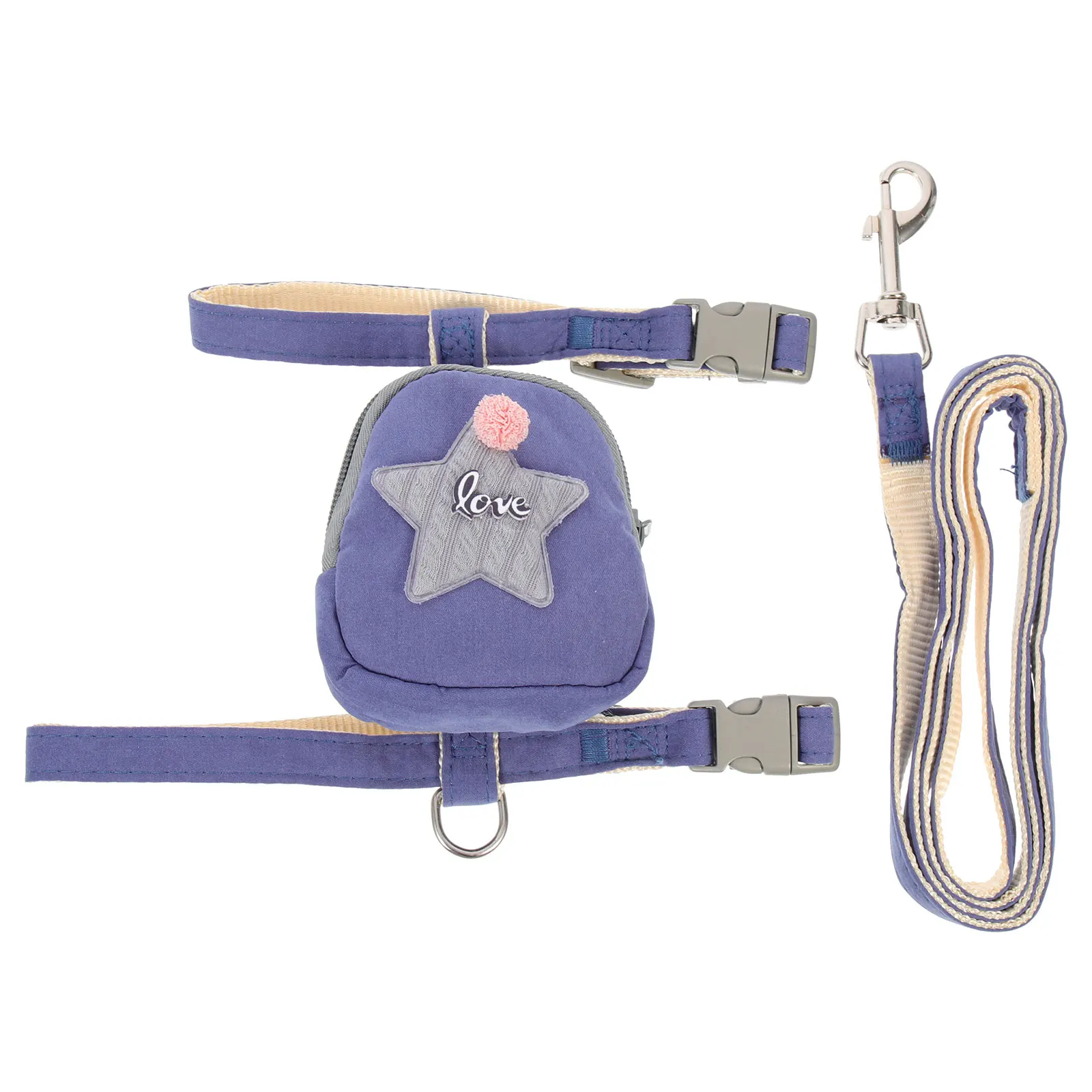 

Pet Harness Leash Adjustable Nylon Escape Proof Vest Kitten Walking Rope Outdoor Cat Dog Backpack Leash Reflective Controlling
