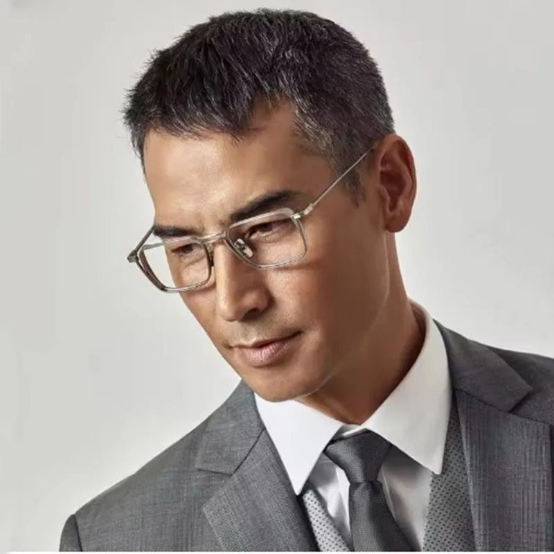 EYELUYAN Pure Titanium Full Rim Frame Optical Eyeglasses Retro Square Eyewear Frame Men Myopia Optical Prescription Glasses