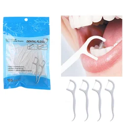 50/100 Pcs Bow Shape High Tension Dental Flosser Interdental Cleaning Tool Ultra-fine Flossing Teeth Stick Toothpicks Oral Clean
