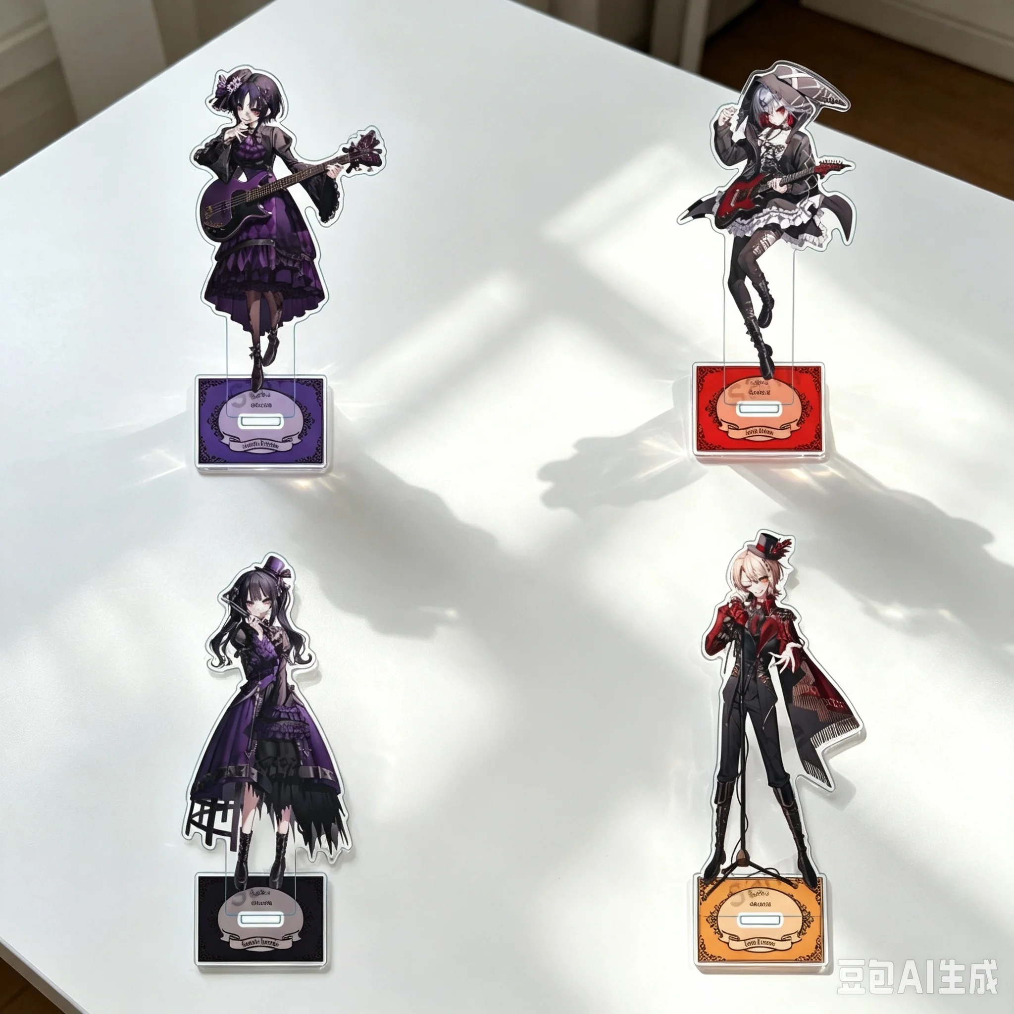 15CM Anime Magical Girl Witch Trials Acrylic Standing Sign Board Desktop Ornament Cartoon Character Fans Gifts Keychains