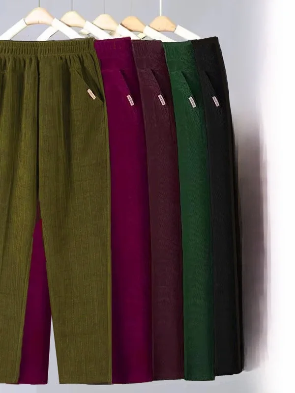 

Весна-Осень 2023, новые вельветовые повседневные шаровары, женские модные бархатные прямые утягивающие брюки в полоску, женские брюки