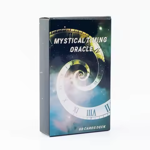 Mystical Timing Oracle 60Cards 10.3*6Cm Time Frame Cards Twin Flame Tarot Deck Cosmic