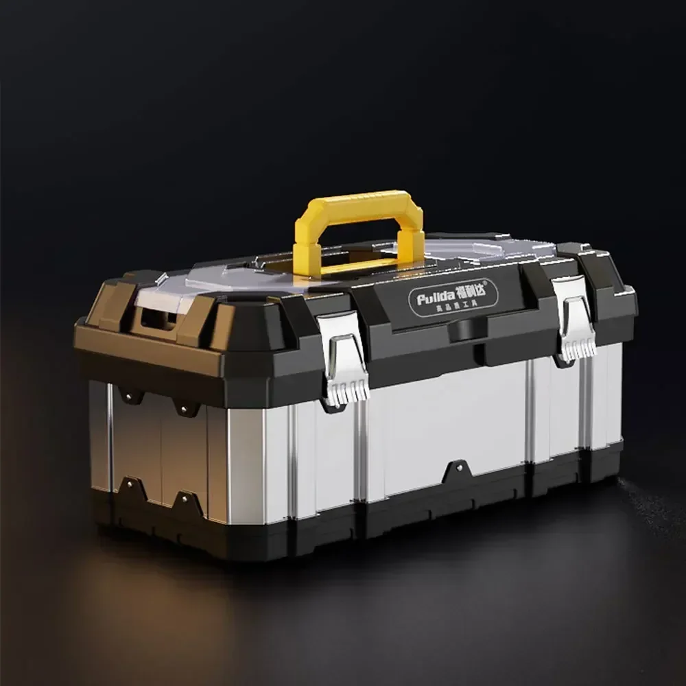 

Портативный ящик для хранения инструментов, многослойный металлический чемодан из нержавеющей стали, многофункциональный ящик для хранения промышленного класса, подарок другу