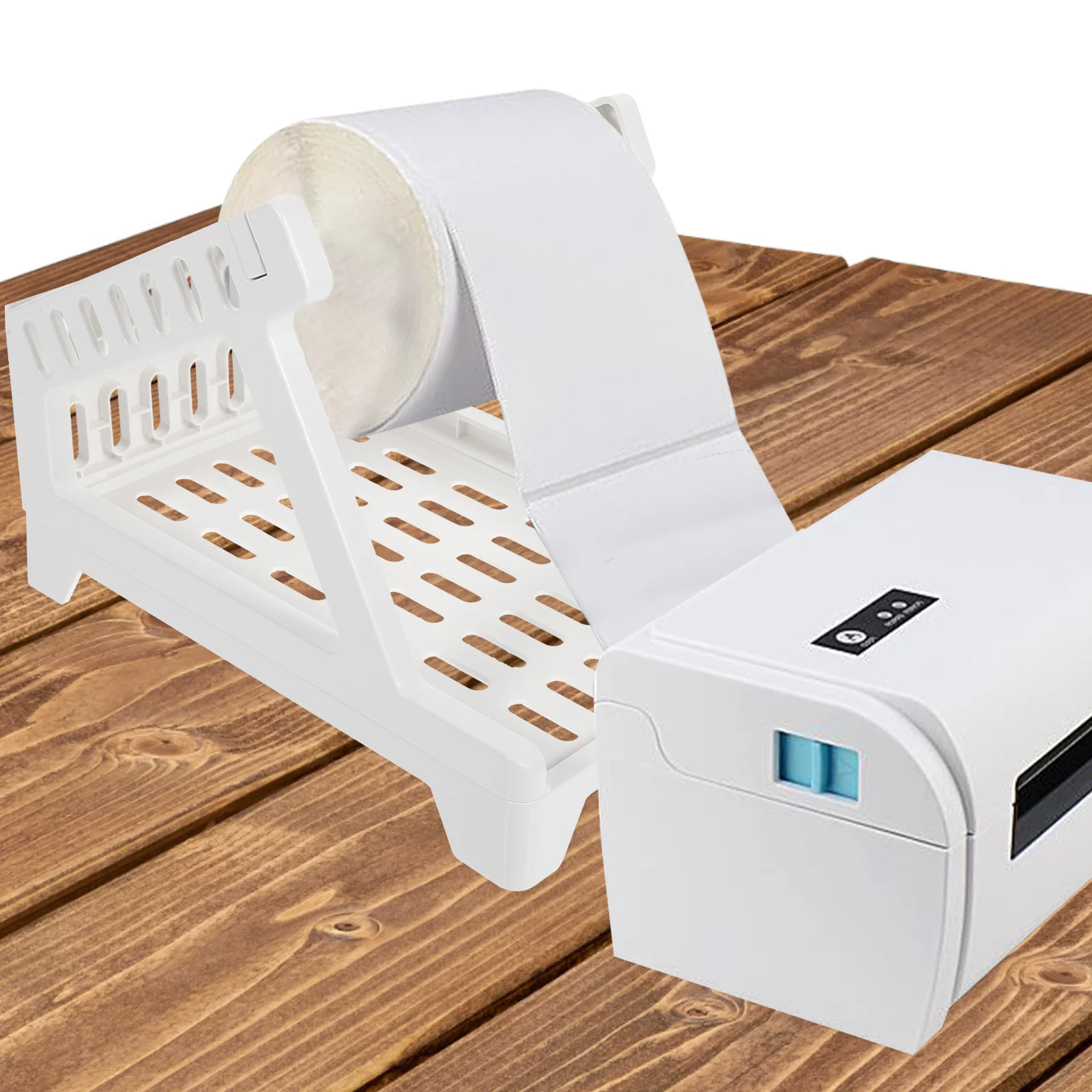 

Thickened Abs Desktop Holder Plastic Large Roll Rack For Thermal Printer Shipping Stand Sticker Organizer Label Basket