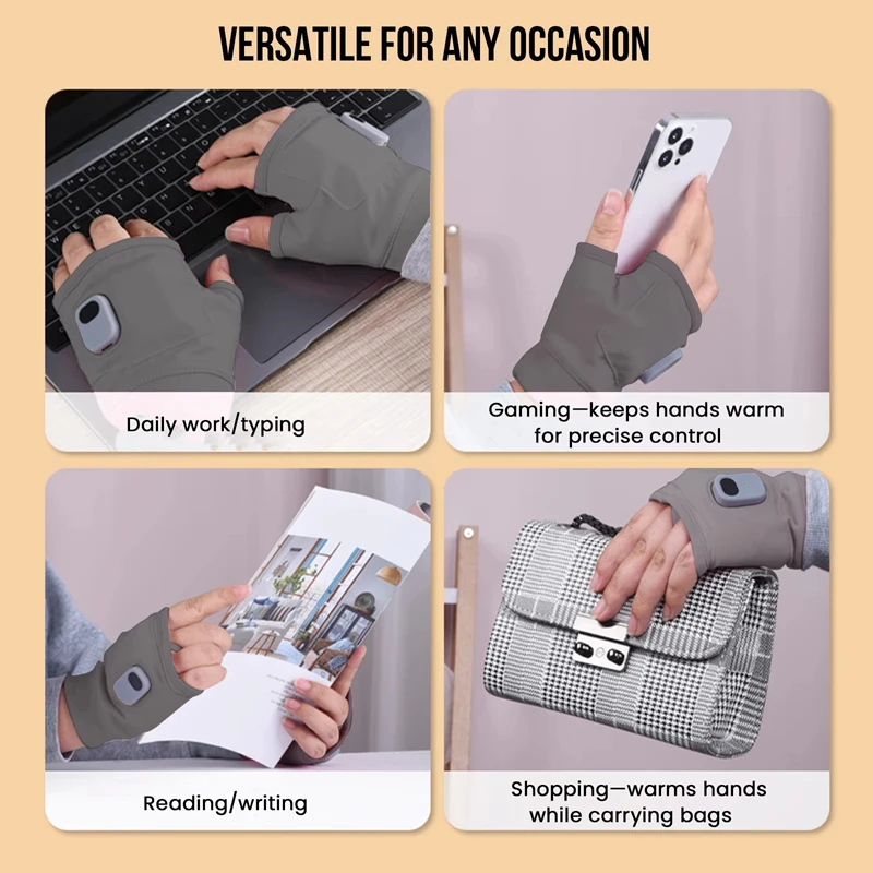 

Нагревательные перчатки с зарядкой через USB и трехуровневой функцией регулировки температуры, подходящие для тепла рук во время рыбалки и катания на лыжах