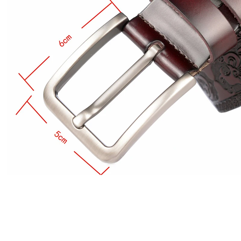 3.8cm Black Genuine Leather Belt with Square Buckle Luxury Waistband Retro Casual Fashion Cool Belts for Man Waist Bands Strap