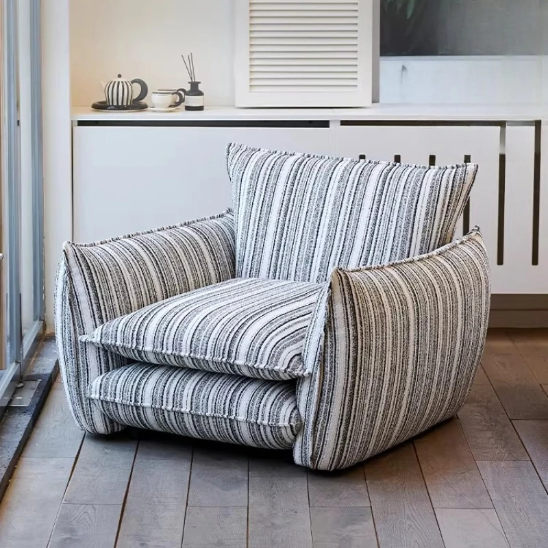 

Fabric sofa Lazy sofa Large flat living room Single light luxury sofa chair