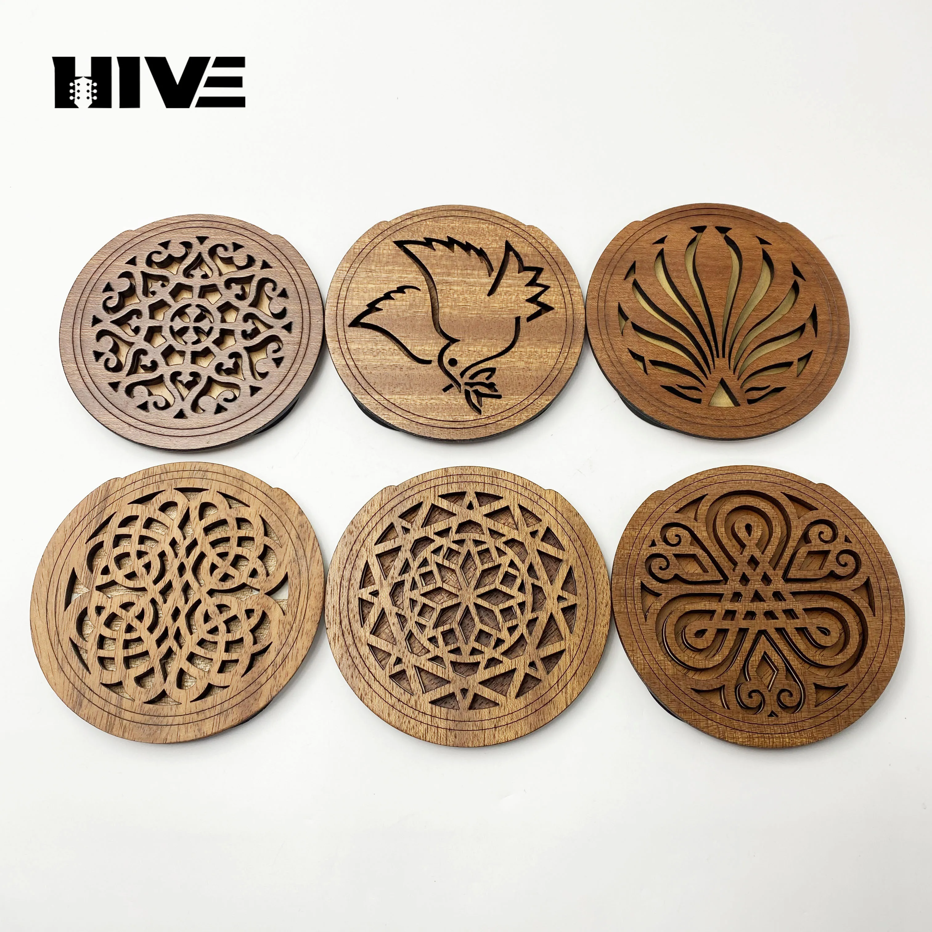 Guitar Sound Hole Cover 40/41-inch Folk Electric Box Acoustic Guitar Sound Hole Cover Carved Silencing Cover