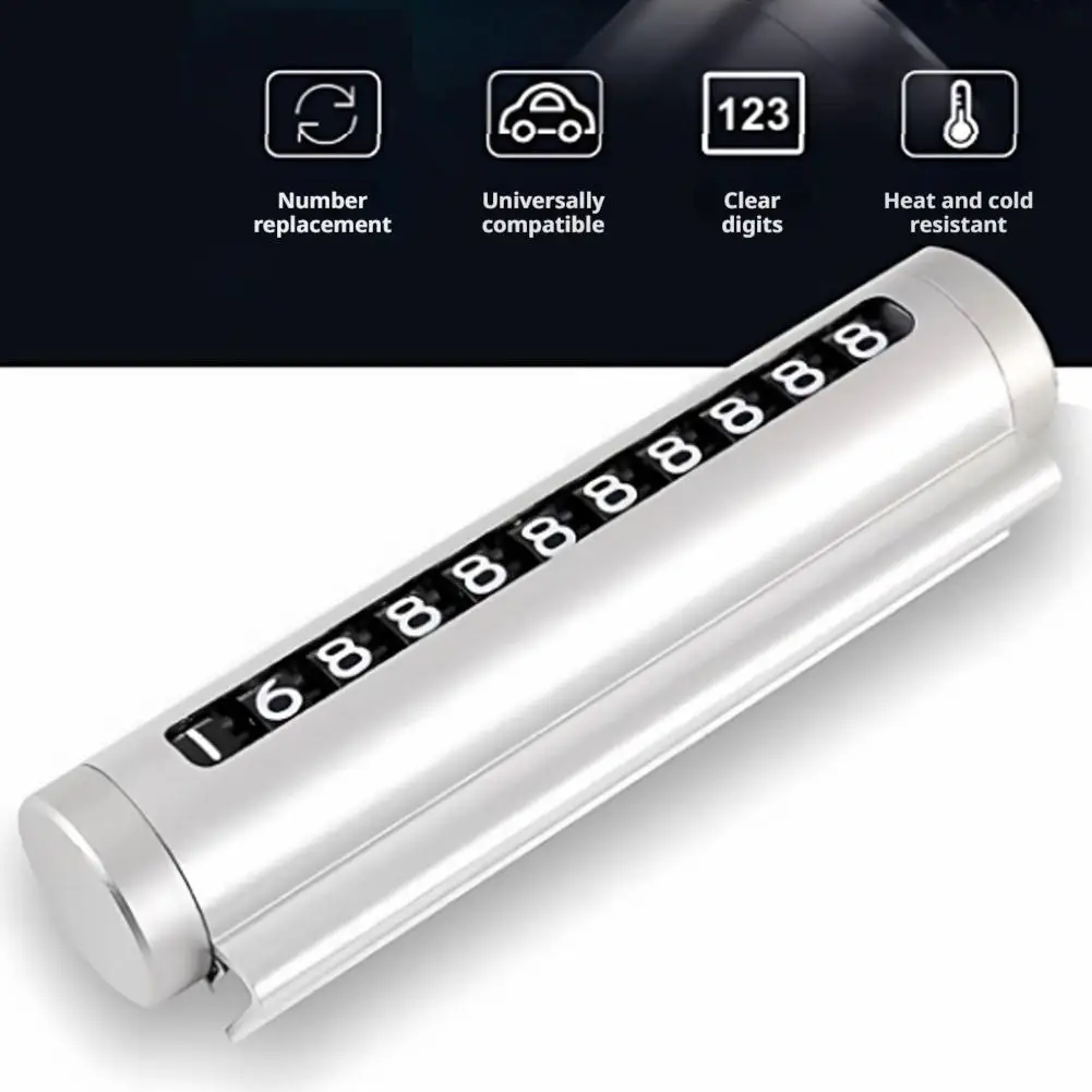 Universal Car Phone Number Plate Temporary Parking Card Stickers Rotate Park Stop Temporary Parking Card Car Accessory