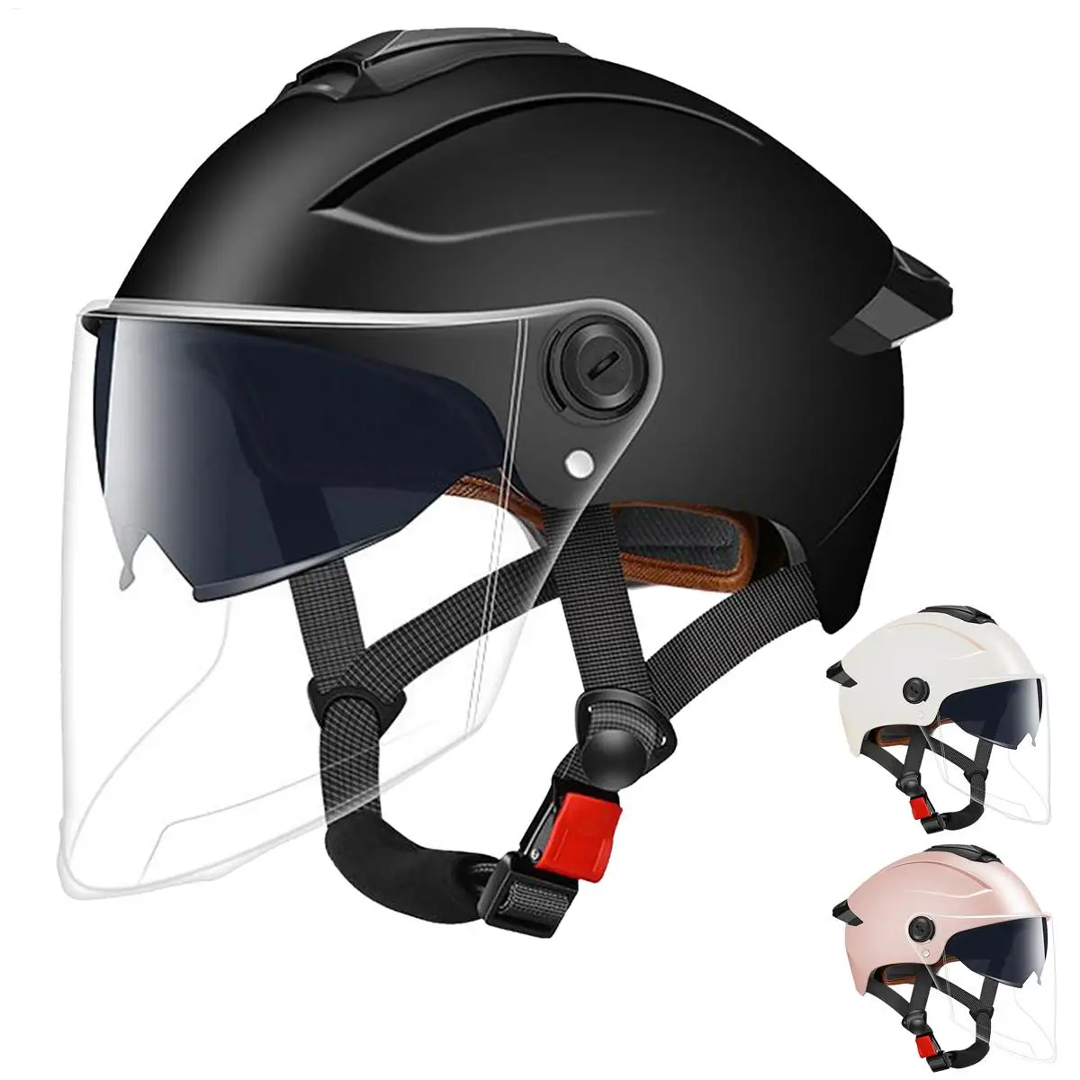 

Motorcycle Helmet with Double Visor Breathable Lightweight Motorbike Scooter Safety Hat impact protection for Men Women Riding