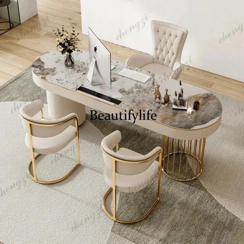 Z138 Luxury Organizer Office Table Decoration Upgrade Specialty Study Office Desk Computer Standing Mesa De Escritorio