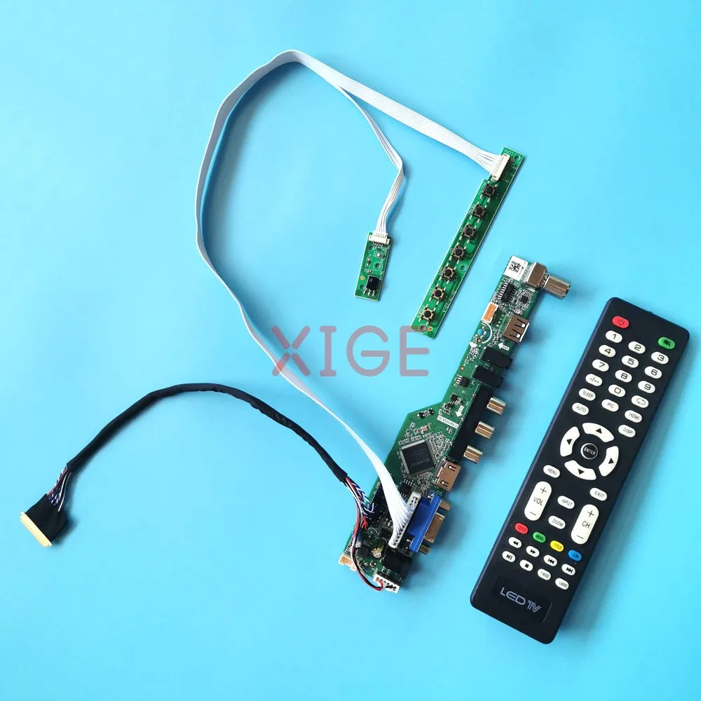 

Плата драйвера контроллера DIY Kit для LTN140AT16-201/D01/L01, аналоговый телевизор 1366x768 USB + AV + VGA + HDMI, матрица для ноутбука LVDS, 40 контактов, 14 дюймов