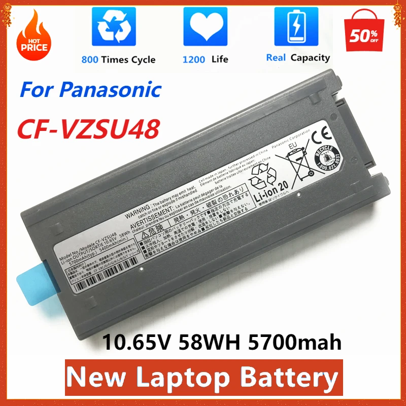 

New CF-VZSU48 Laptop Battery for Panasonic Toughbook CF-19 CF19 CF-VZSU48R CF-VZSU28 CF-VZSU50 CF-VZSU48U VZSU30B VZSU58U10.65V