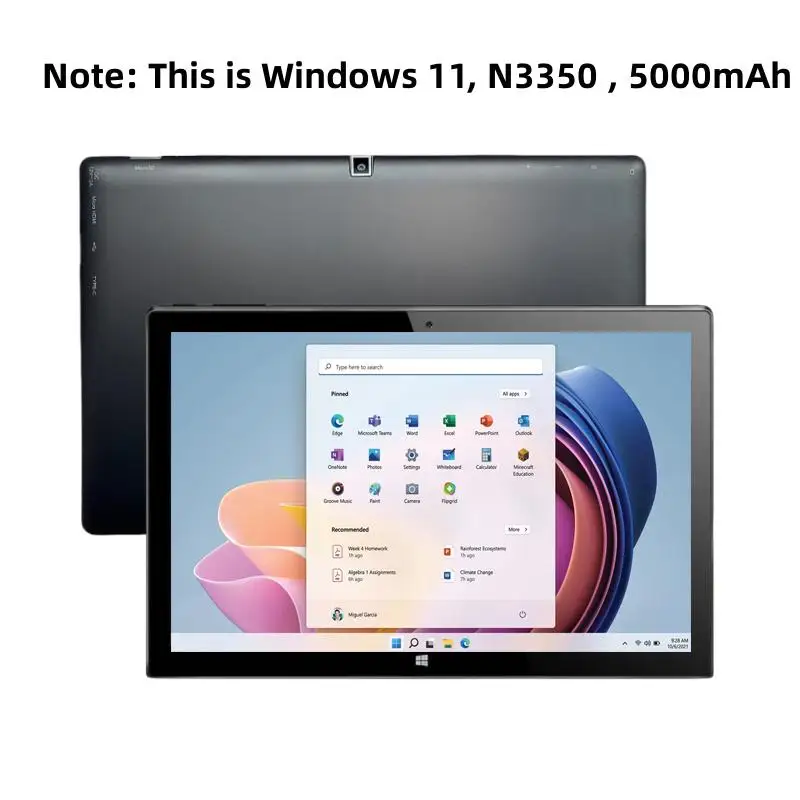 4GB DDR3 RAM 64GB ROM 10.1 INCH Windows 10/ Windows 11 Tablet 64Bit Z8350 CPU 1920*1200 IPS Screen HDMI Port USB 3.0