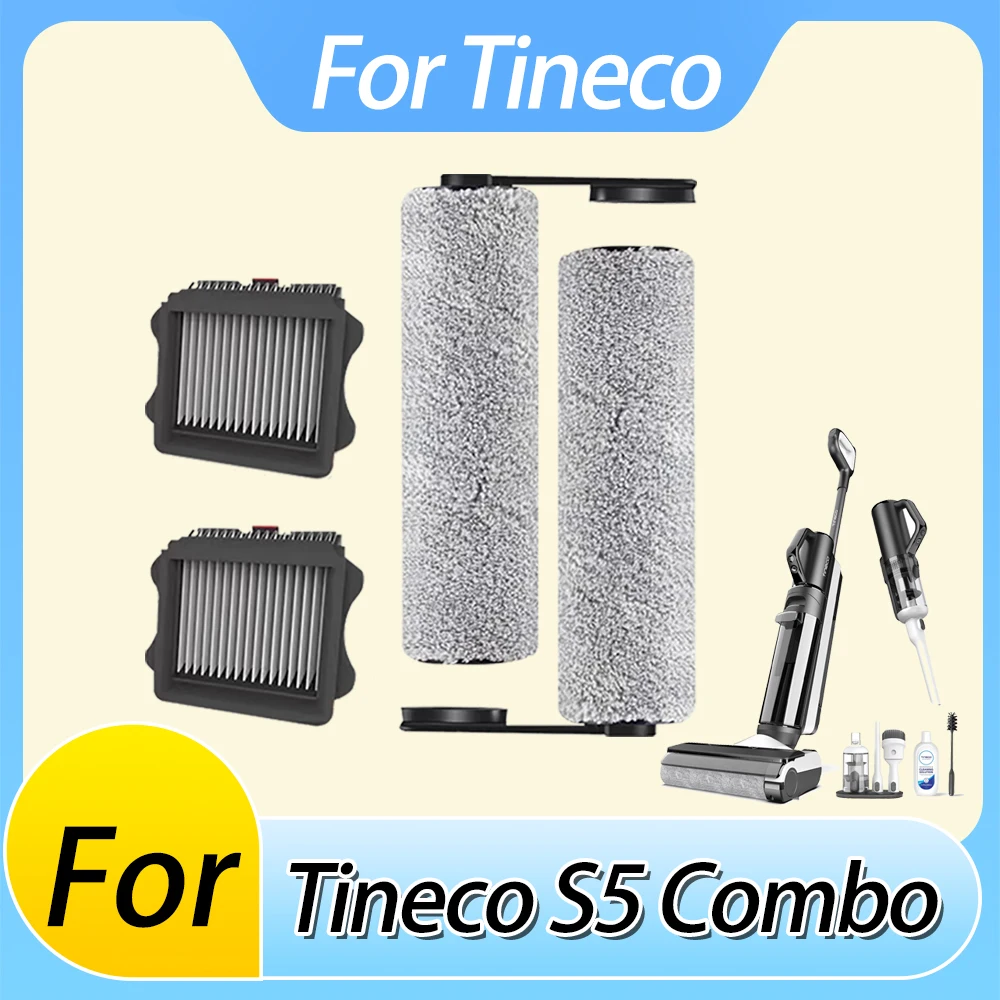 For Tineco Floor One S5 COMBO Spare Parts Cordless Wet Dry Vacuum Cleaner Replacement Brush Roller And HEPA Filter Accessories